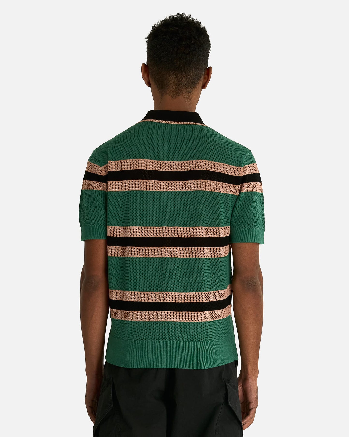 Dries Van Noten Men's Shirts Mercy Stripe MK Polo in Pine