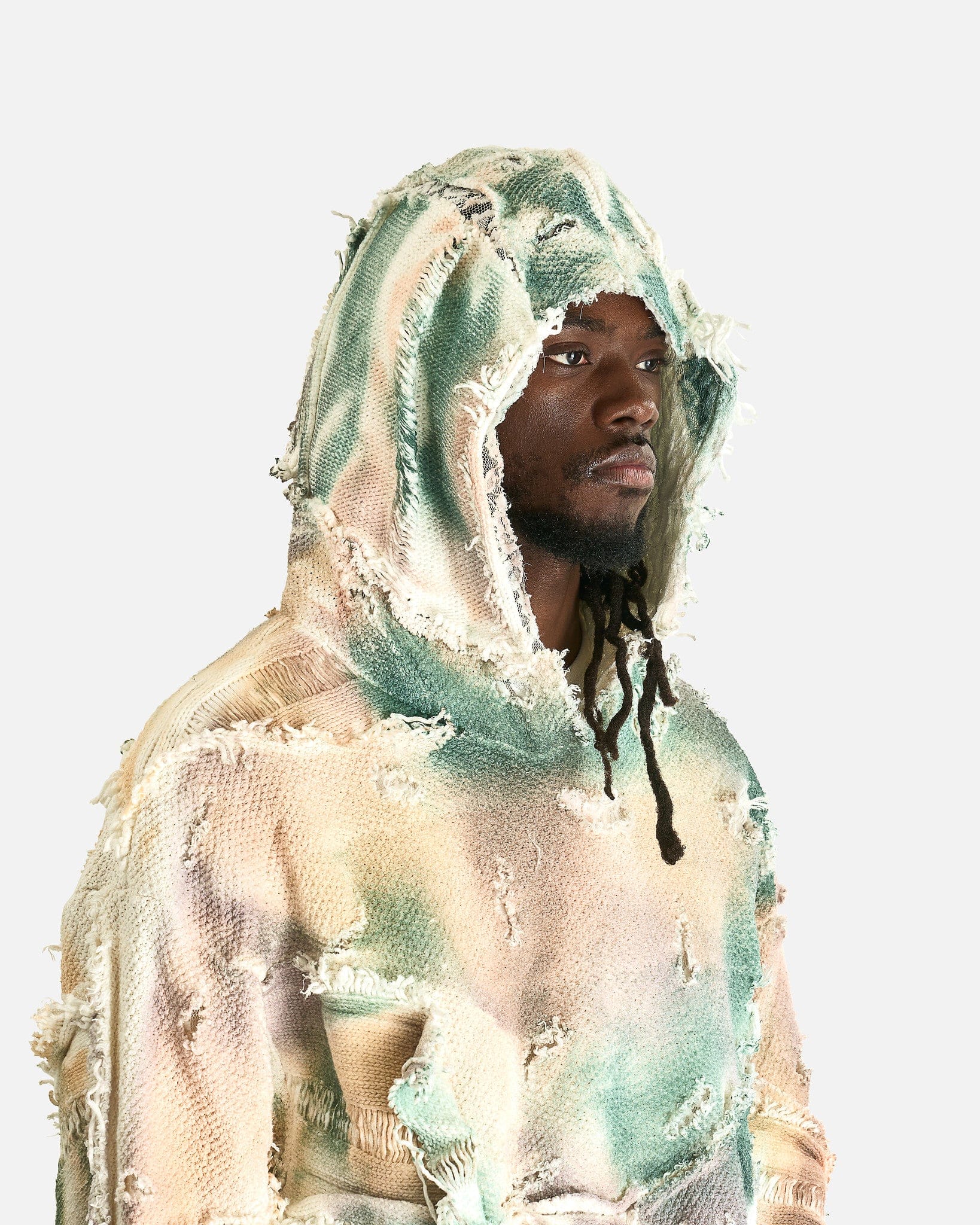 Who Decides War Men's Sweatshirts Mesh Camo Hooded Pullover in Multi