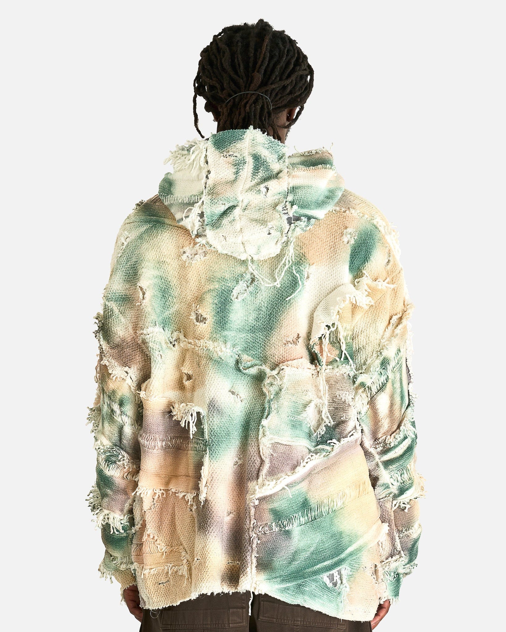 Who Decides War Men's Sweatshirts Mesh Camo Hooded Pullover in Multi
