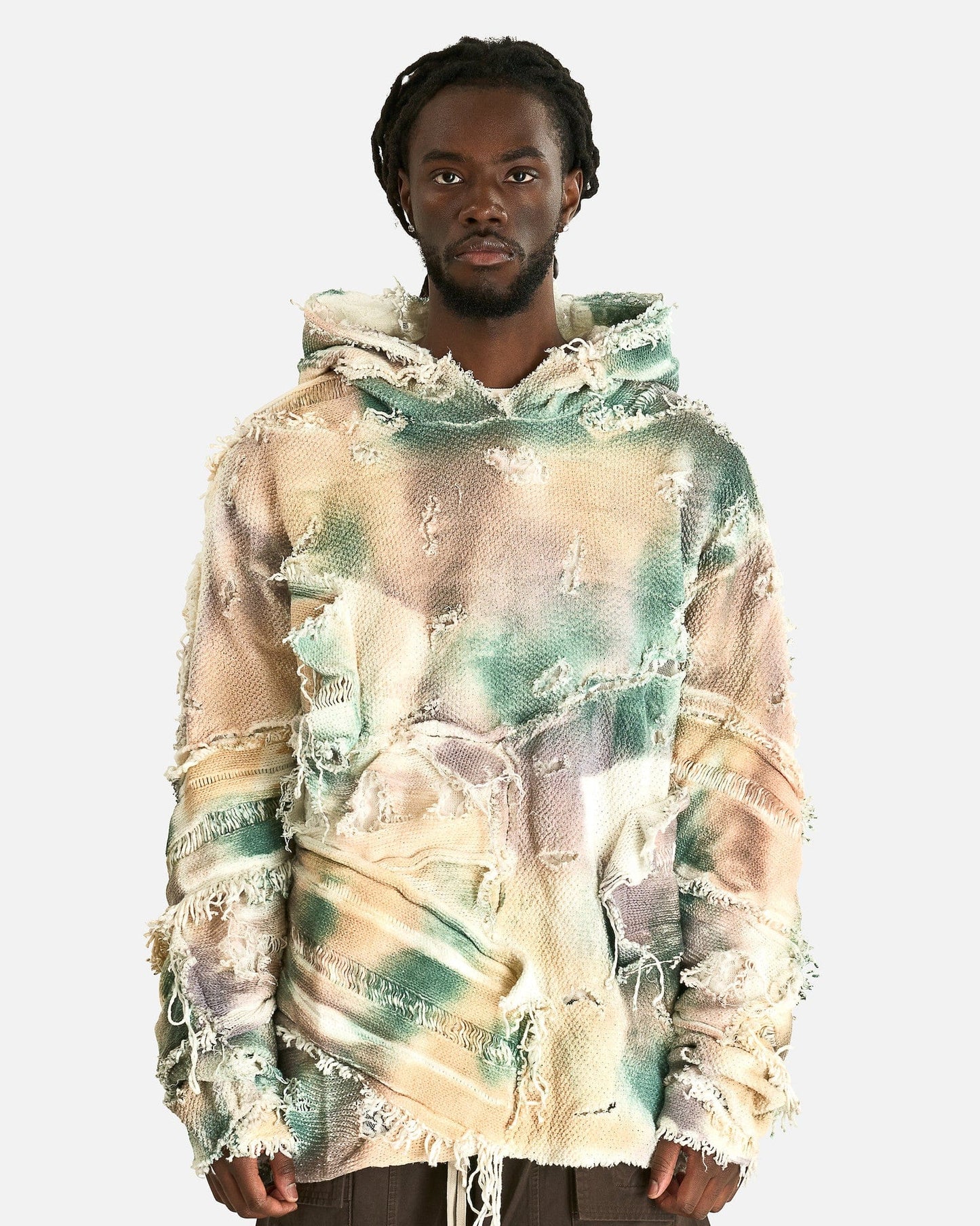 Who Decides War Men's Sweatshirts Mesh Camo Hooded Pullover in Multi