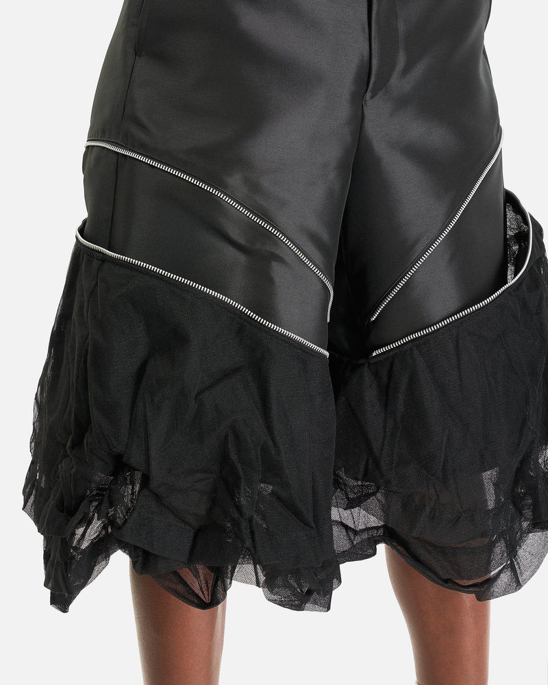 Comme des Garcons HOMME PLUS Men's Shorts Mesh Flare Shorts in Black