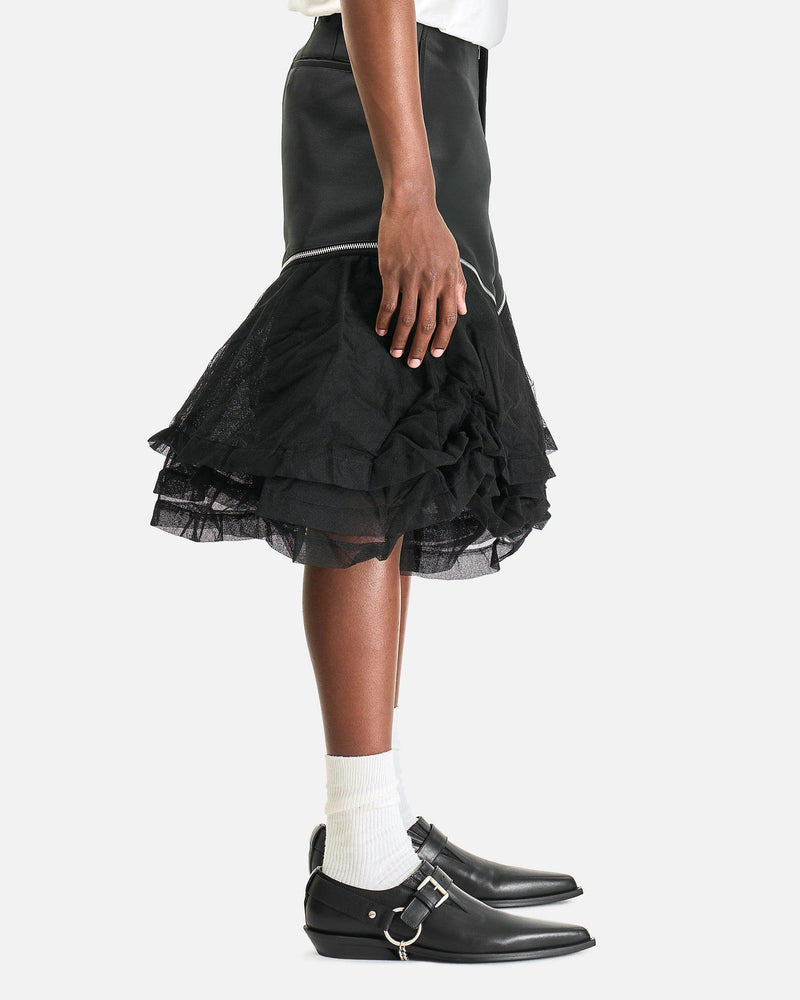 Comme des Garcons HOMME PLUS Men's Shorts Mesh Flare Shorts in Black