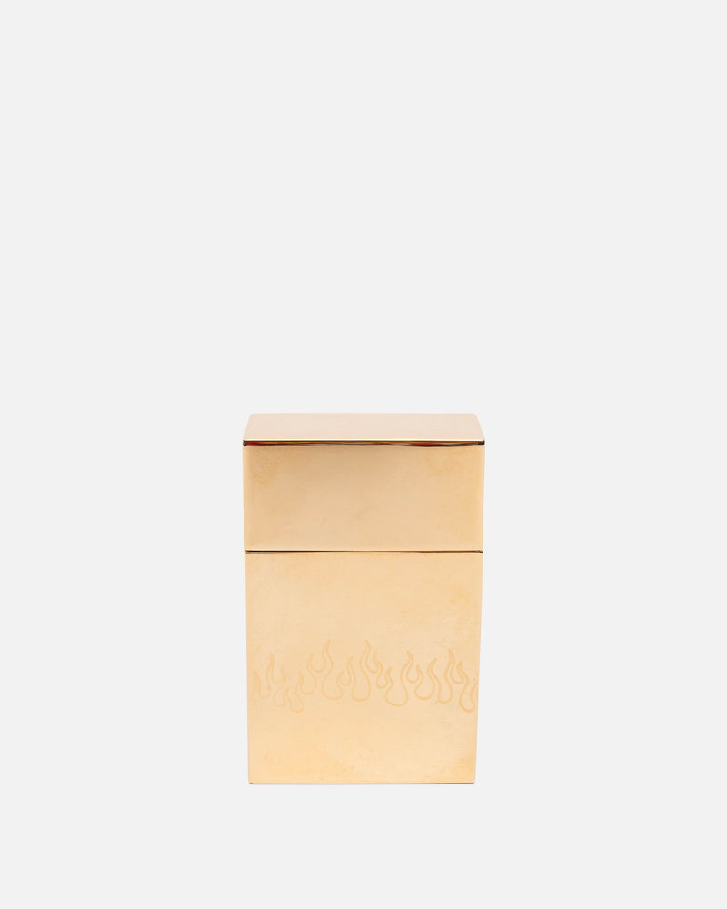 VETEMENTS Jewelry Metal Flame Cigarette Case in Gold