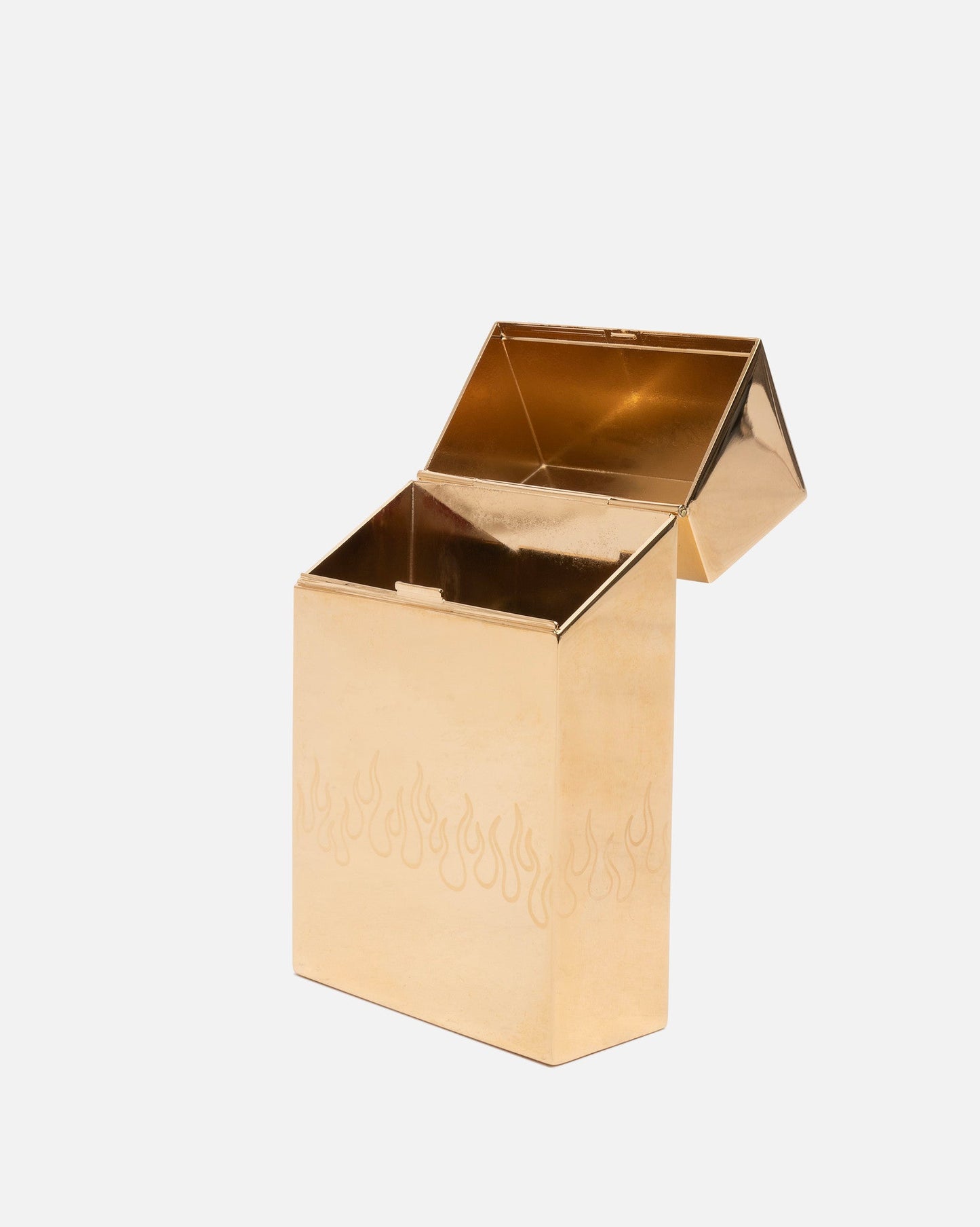 VETEMENTS Jewelry Metal Flame Cigarette Case in Gold