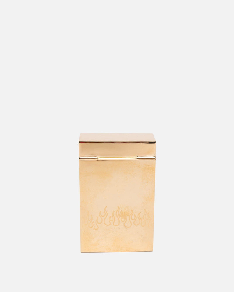VETEMENTS Jewelry Metal Flame Cigarette Case in Gold