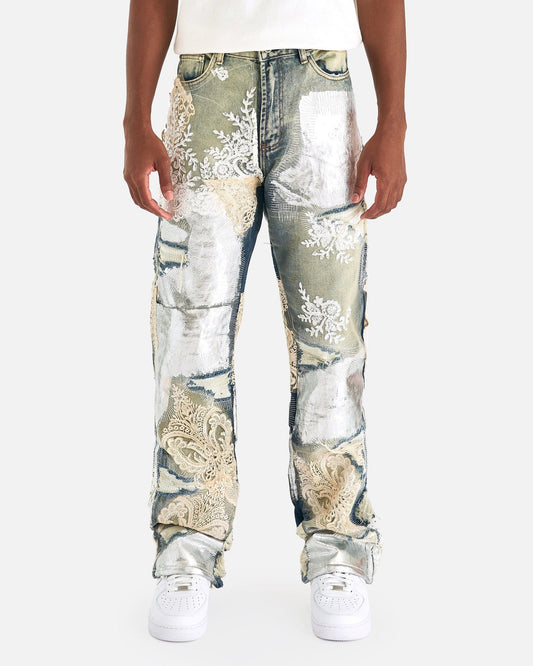 Who Decides War Men's Jeans Metal Lace Denim in Sky