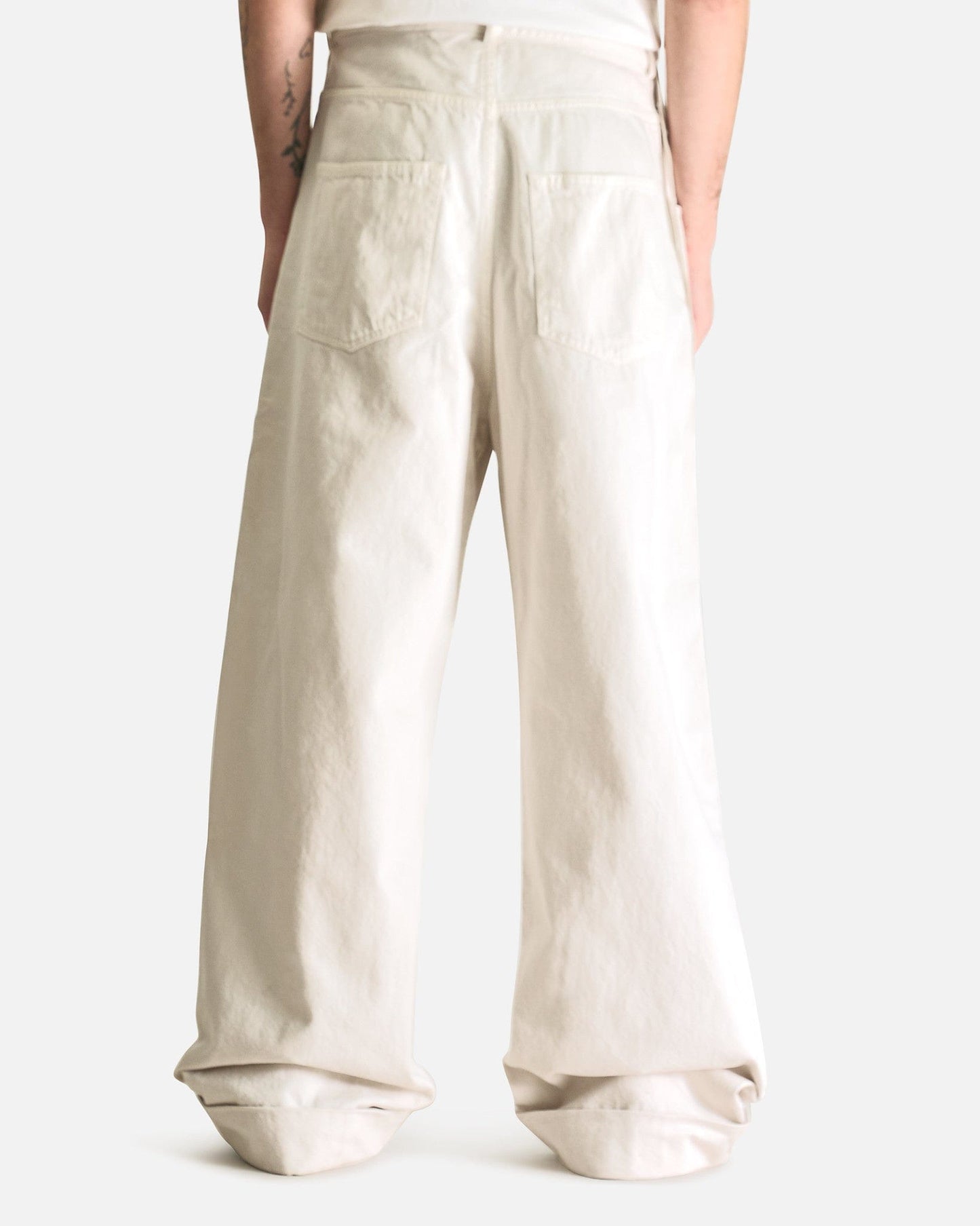 Ann Demeulemeester Men's Pants Michael 5-Pockets High Comfort Trousers in Ivory