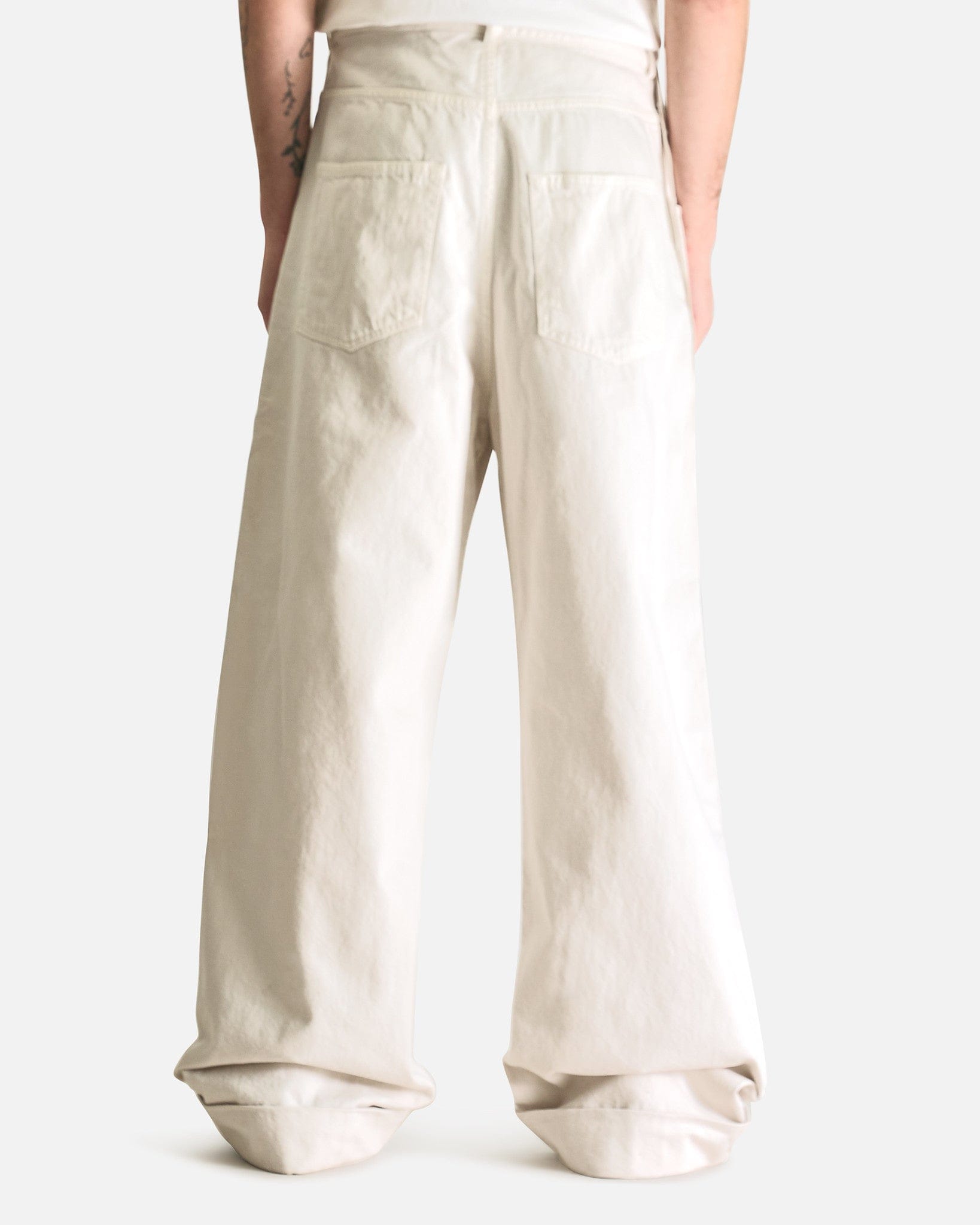 Ann Demeulemeester Men's Pants Michael 5-Pockets High Comfort Trousers in Ivory