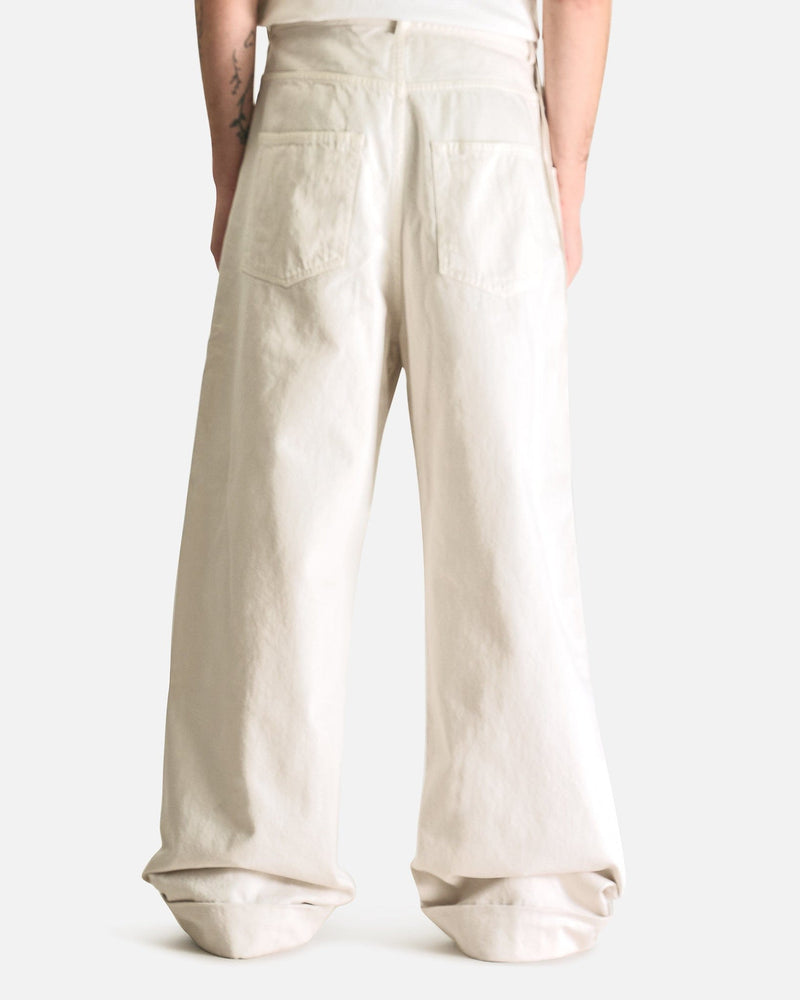 Ann Demeulemeester Men's Pants Michael 5-Pockets High Comfort Trousers in Ivory
