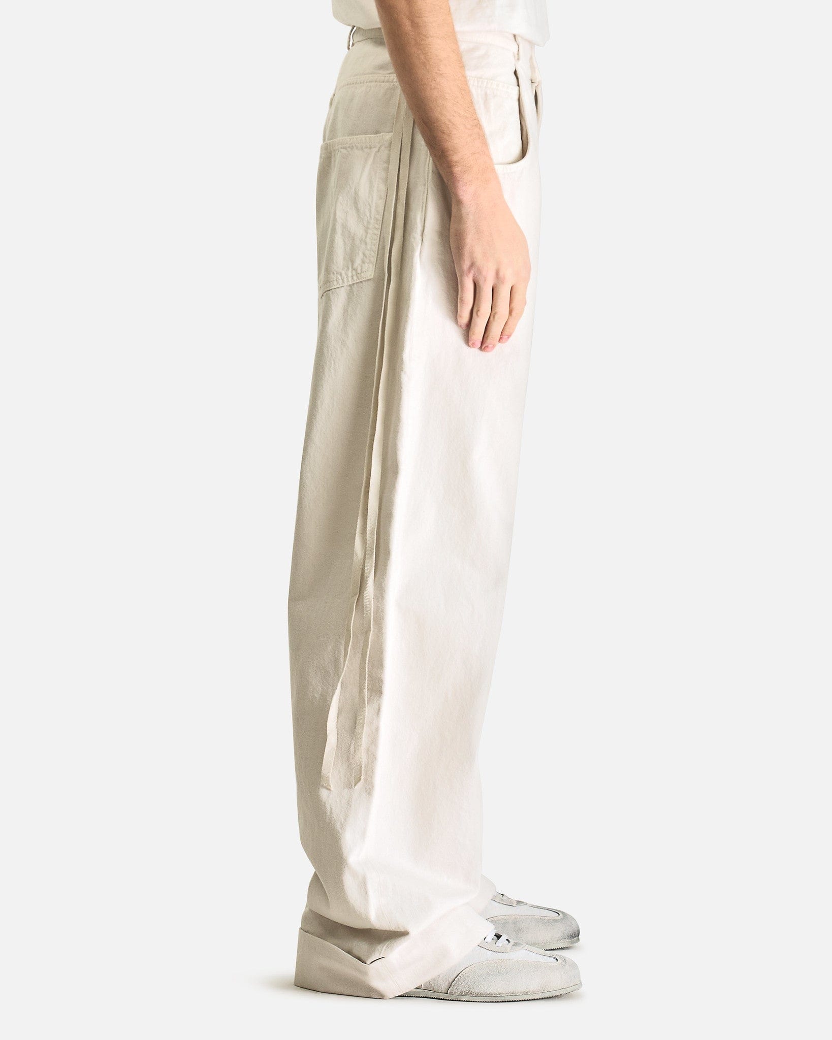 Ann Demeulemeester Men's Pants Michael 5-Pockets High Comfort Trousers in Ivory