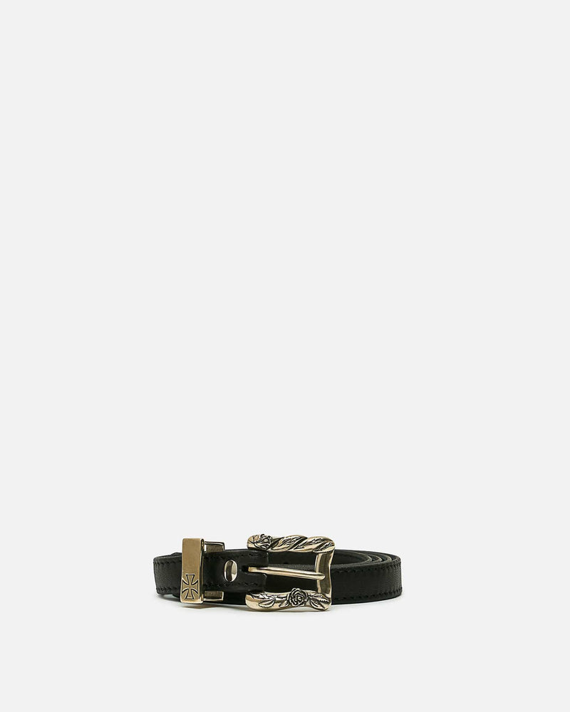 Enfants Riches Deprimes Leather Goods Micro Belt in Black