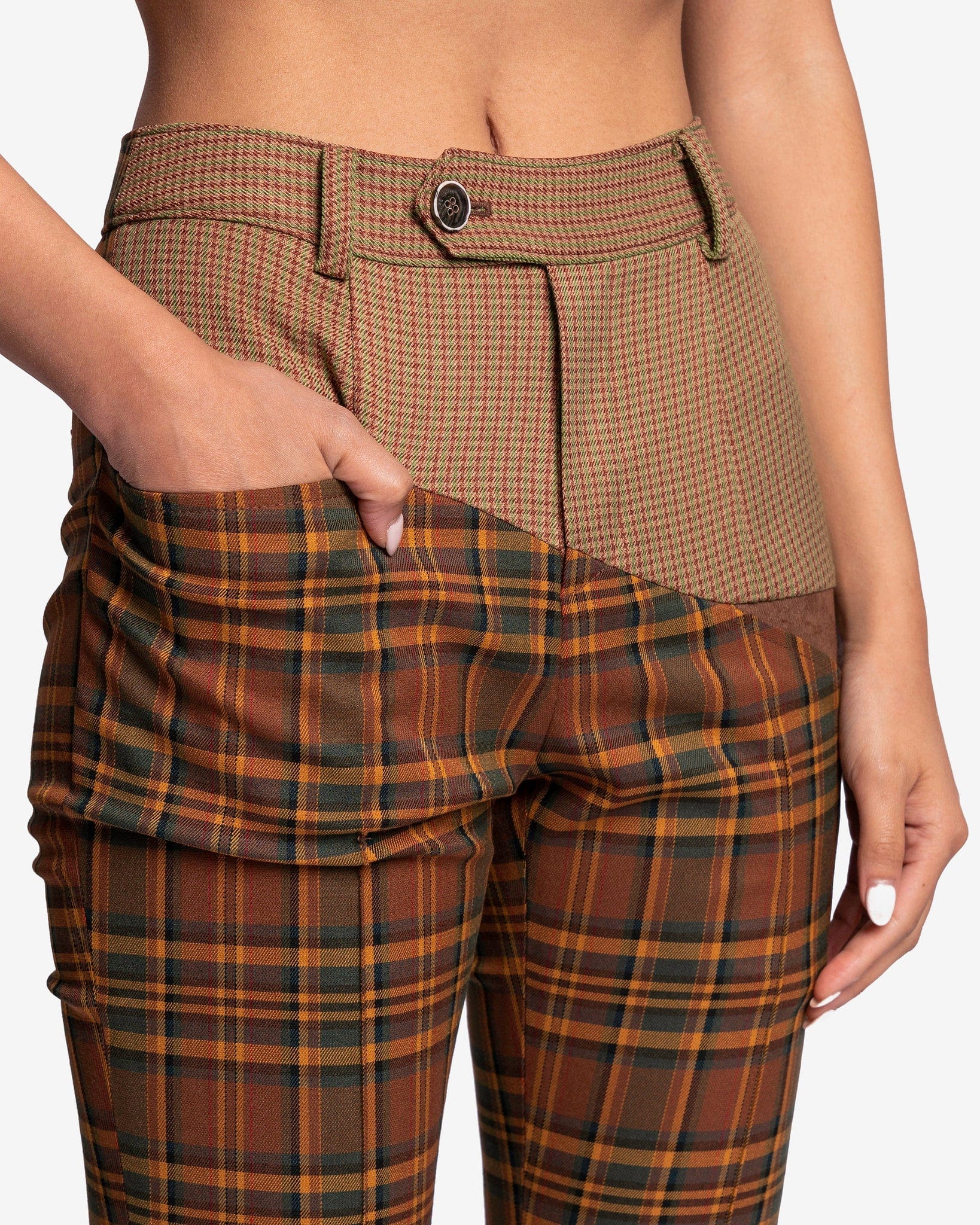 Andersson Bell Women Pants Mika Diagonal Trousers in Brown