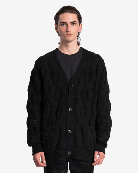 Dries Van Noten Men's Sweater Milton Cardigan in Black