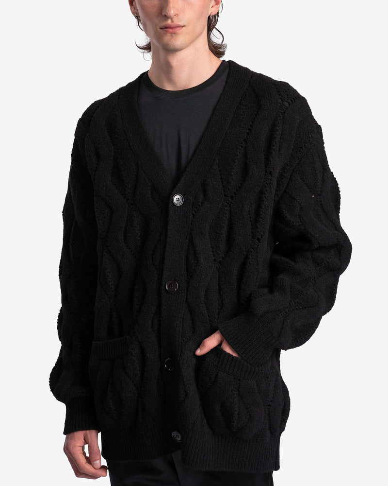 Dries Van Noten Men's Sweater Milton Cardigan in Black