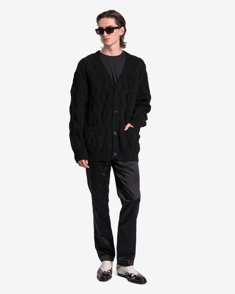 Dries Van Noten Men's Sweater Milton Cardigan in Black