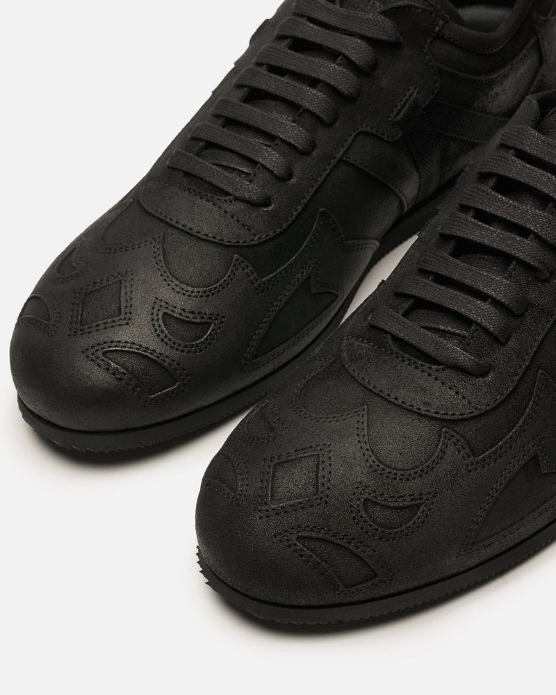 Ann Demeulemeester Men's Sneakers Milton Soft Low-Top Boxing Sneakers in Black