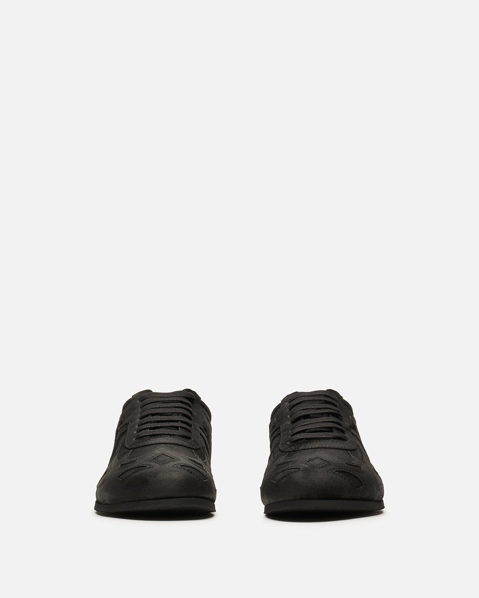 Ann Demeulemeester Men's Sneakers Milton Soft Low-Top Boxing Sneakers in Black