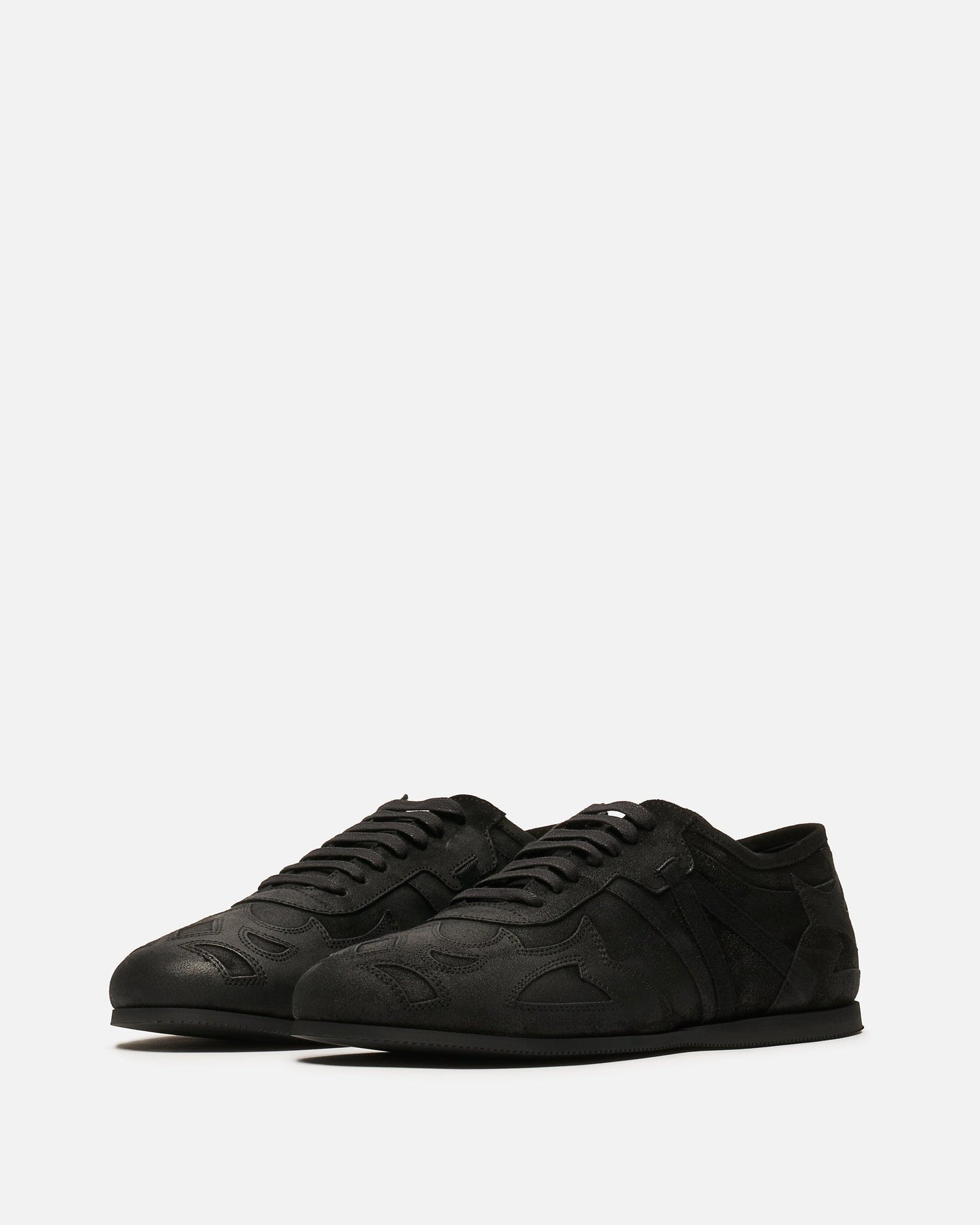 Ann Demeulemeester Men's Sneakers Milton Soft Low-Top Boxing Sneakers in Black