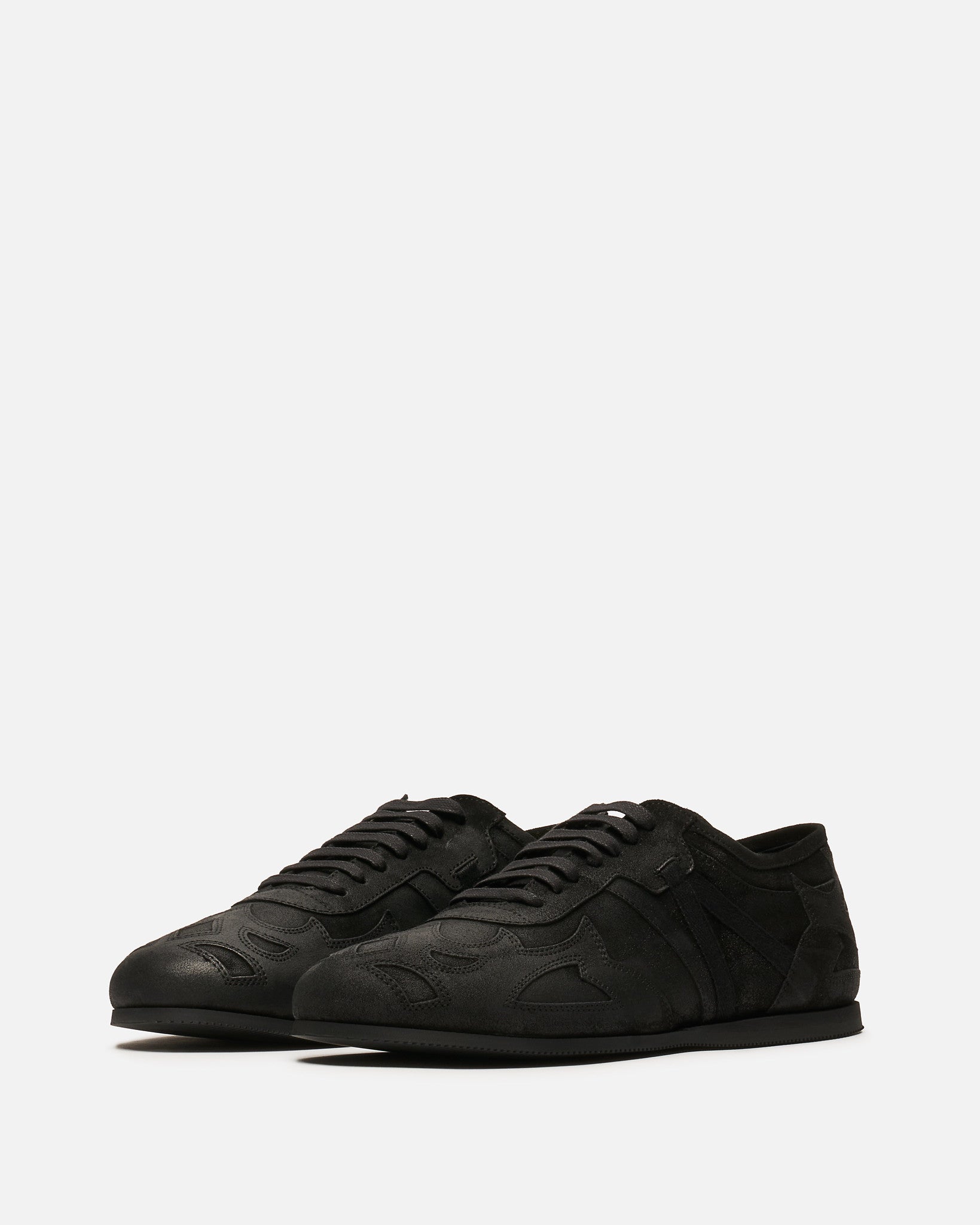 Ann Demeulemeester Men's Sneakers Milton Soft Low-Top Boxing Sneakers in Black