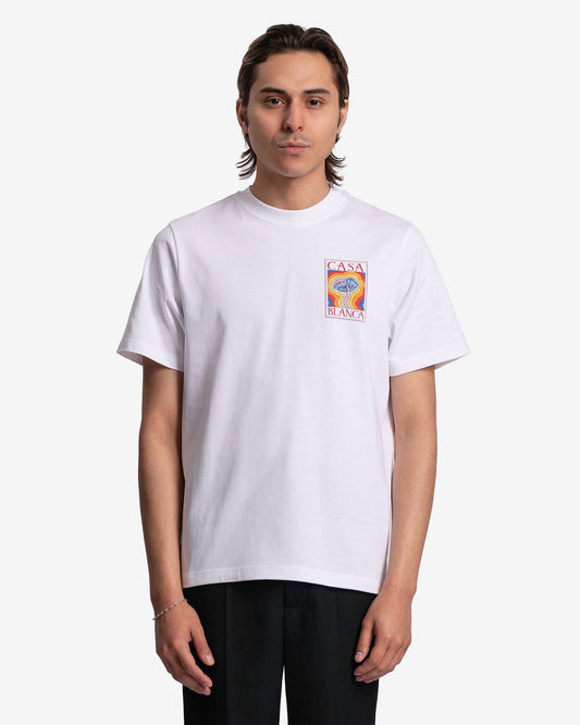 Casablanca Men's T-Shirts Mind Vibrations T-Shirt in White