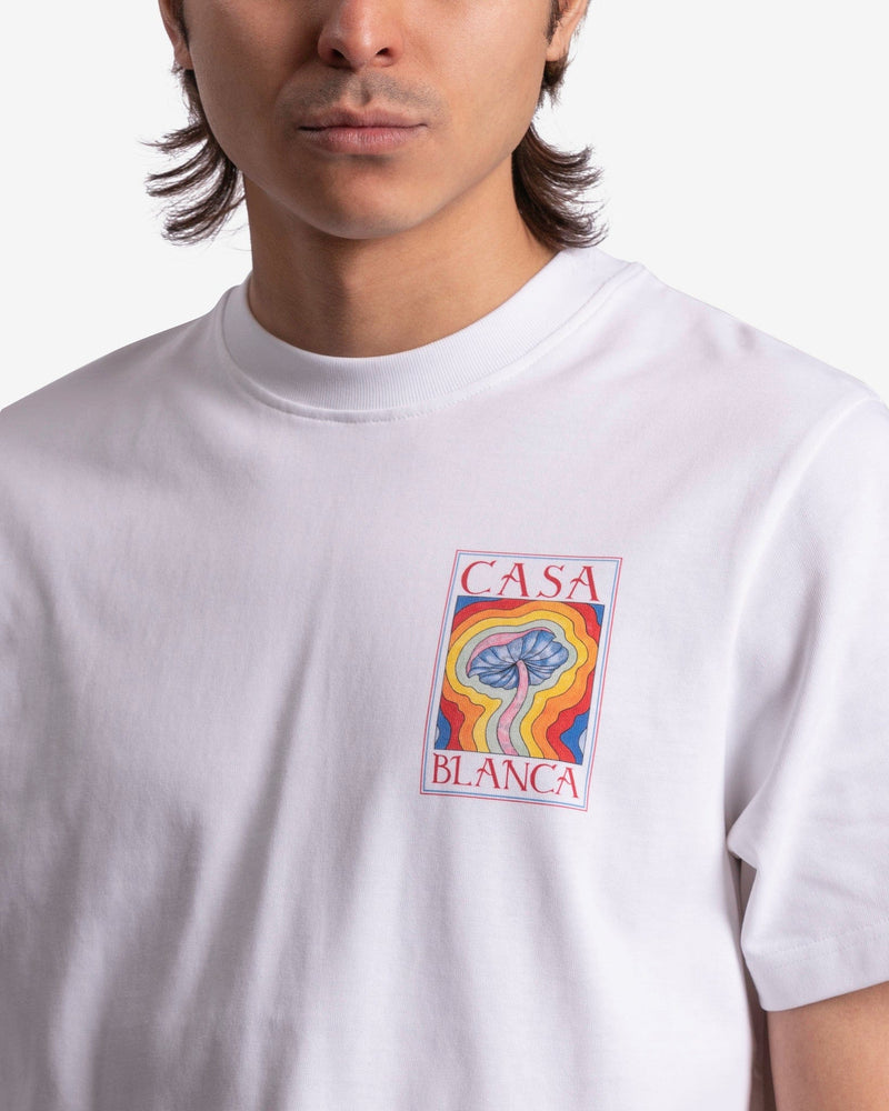 Casablanca Men's T-Shirts Mind Vibrations T-Shirt in White