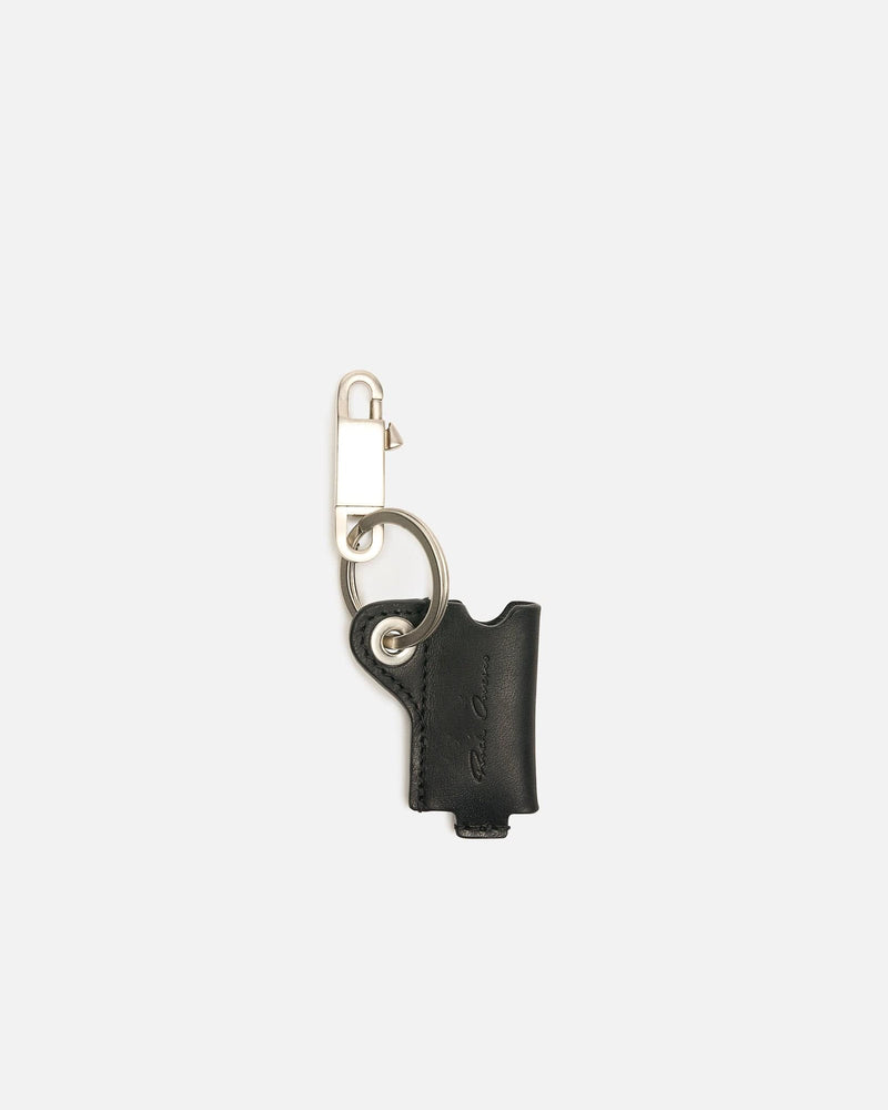 Rick Owens Leather Goods OS Mini Lighter Holder in Black