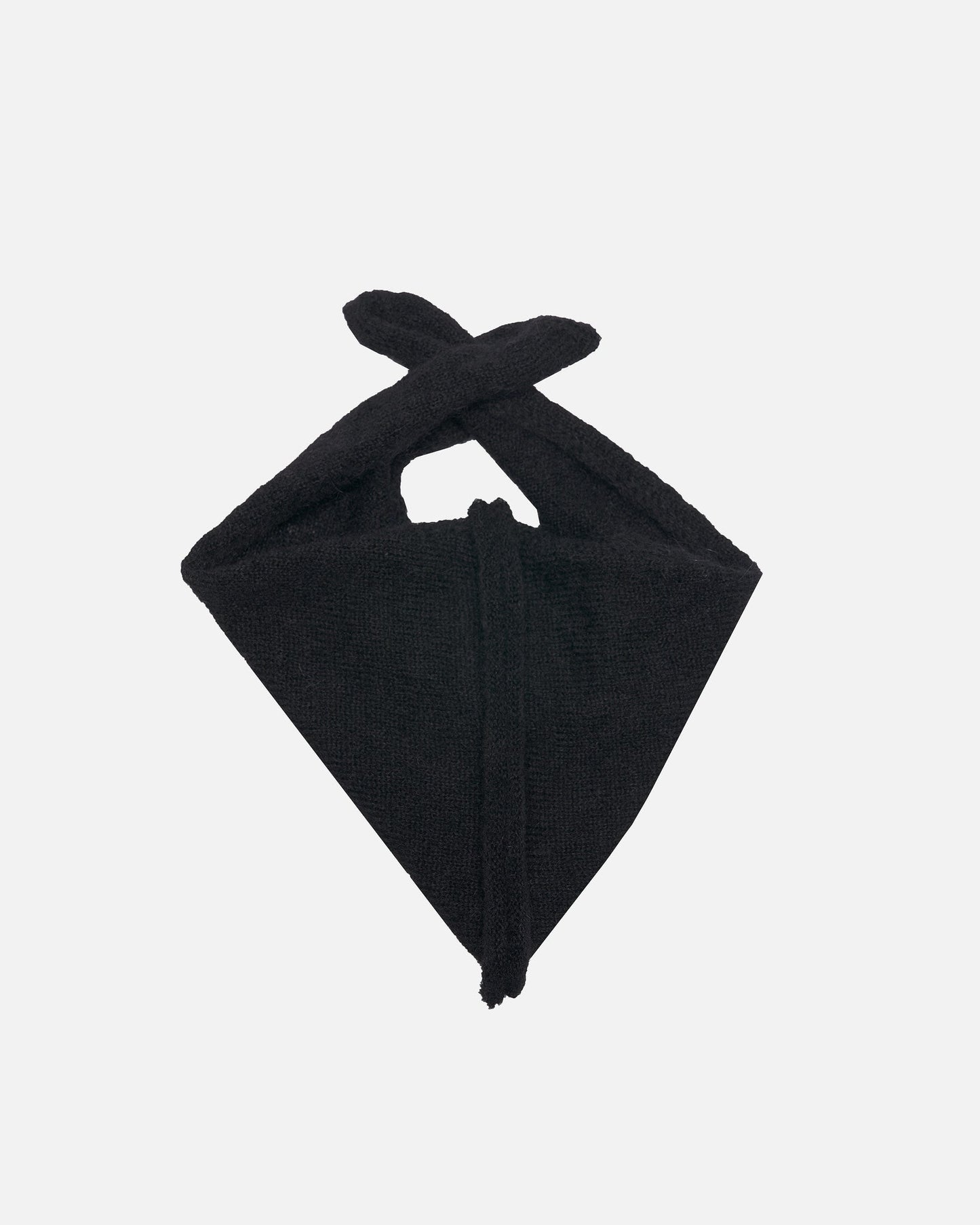 Our Legacy Scarves OS Miniature Scarf in Black Fuzzy Alpaca