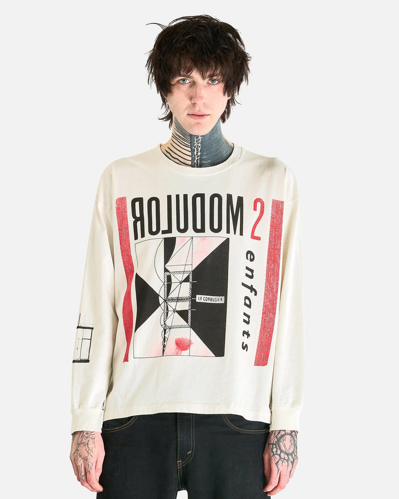 Enfants Riches Deprimes Men's Shirts Modular LS T-Shirt in Vintage White