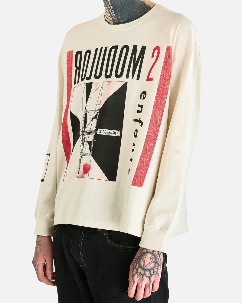 Enfants Riches Deprimes Men's Shirts Modular LS T-Shirt in Vintage White