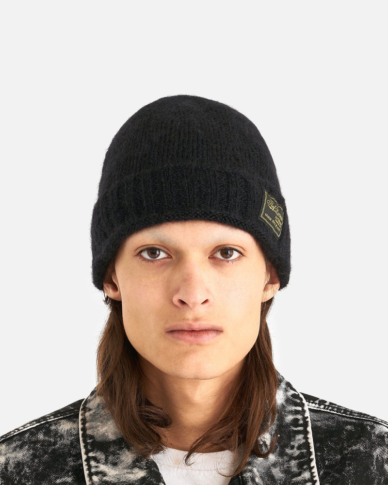 Raf Simons Men's Hats Mohair Beanie in Black