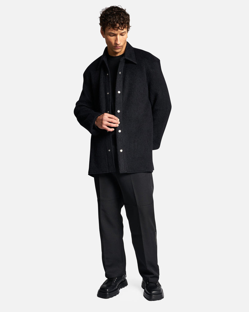 Jil Sander Men's Jackets Mohair Brushed Jersey in Black