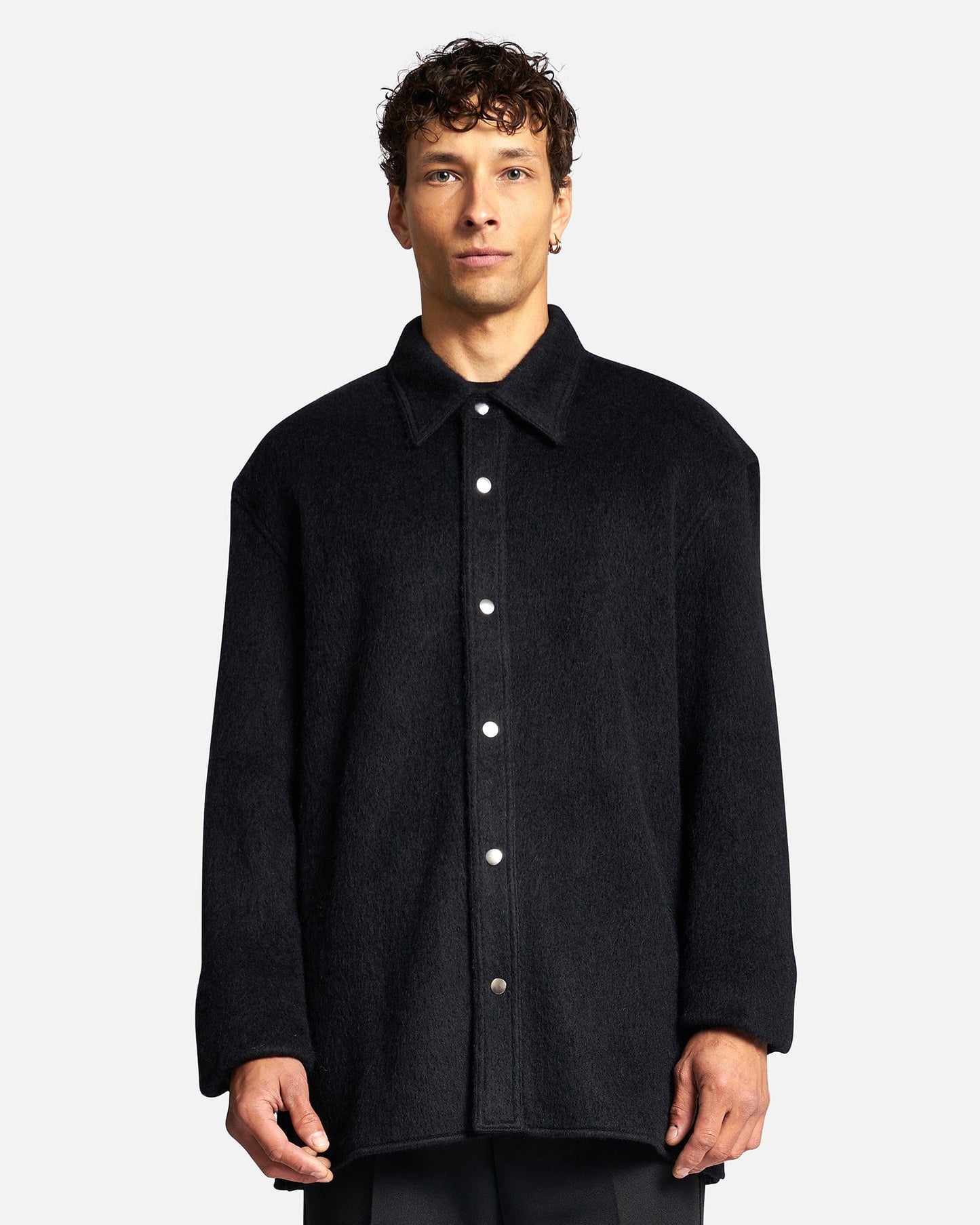 Jil Sander Men's Jackets Mohair Brushed Jersey in Black