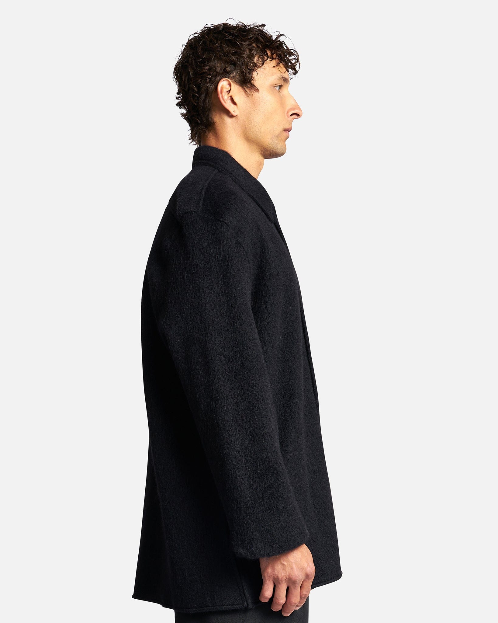 Jil Sander Men's Jackets Mohair Brushed Jersey in Black
