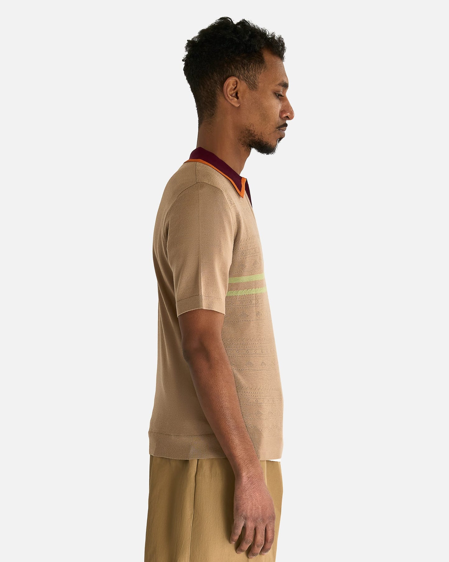 Dries Van Noten Men's Shirts Molar MK Polo in Camel