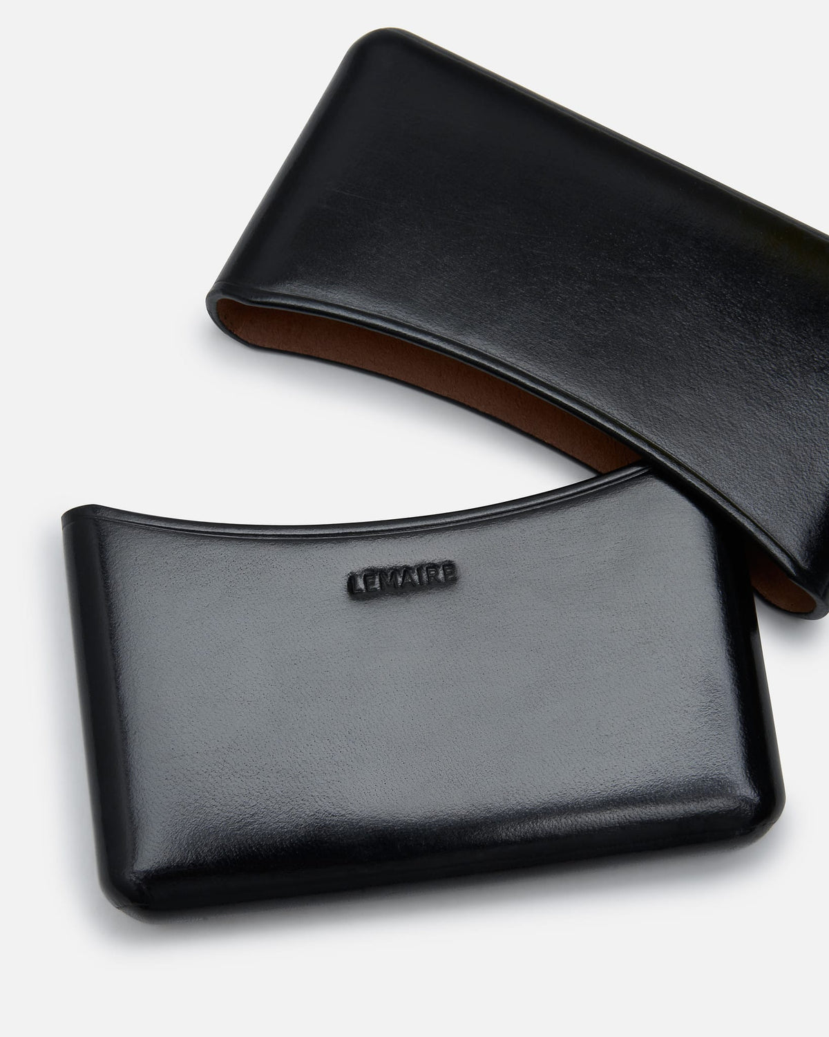LEMAIRE Leather Goods OS Molded Card Holder in Black