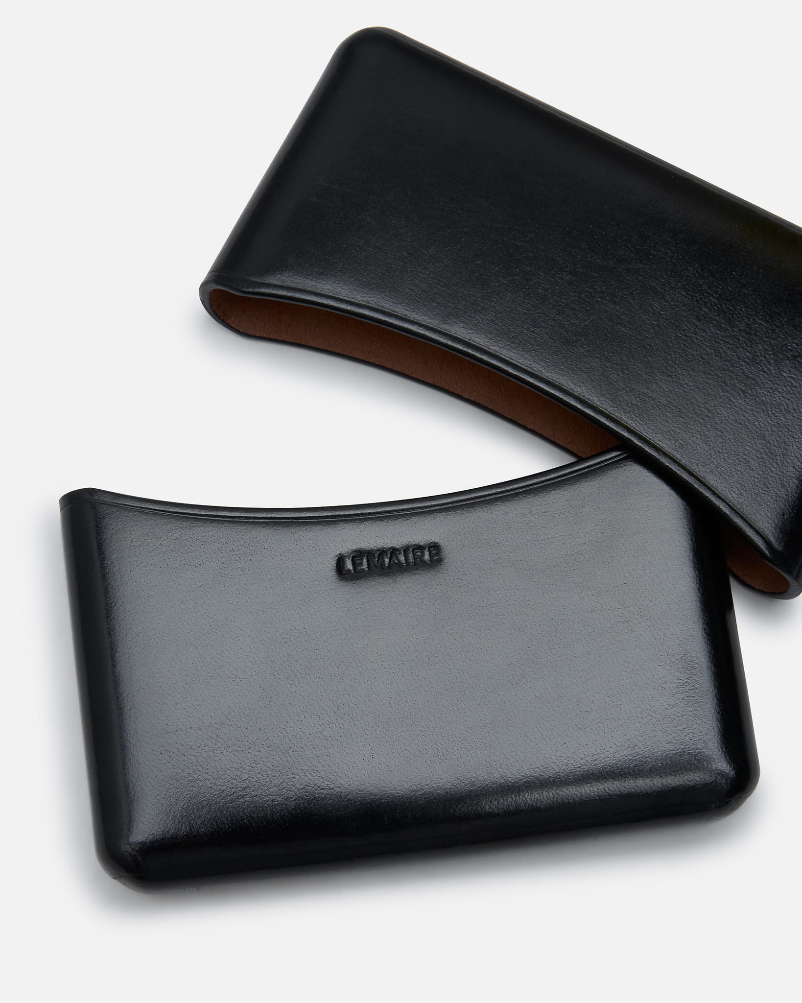 LEMAIRE Leather Goods OS Molded Card Holder in Black