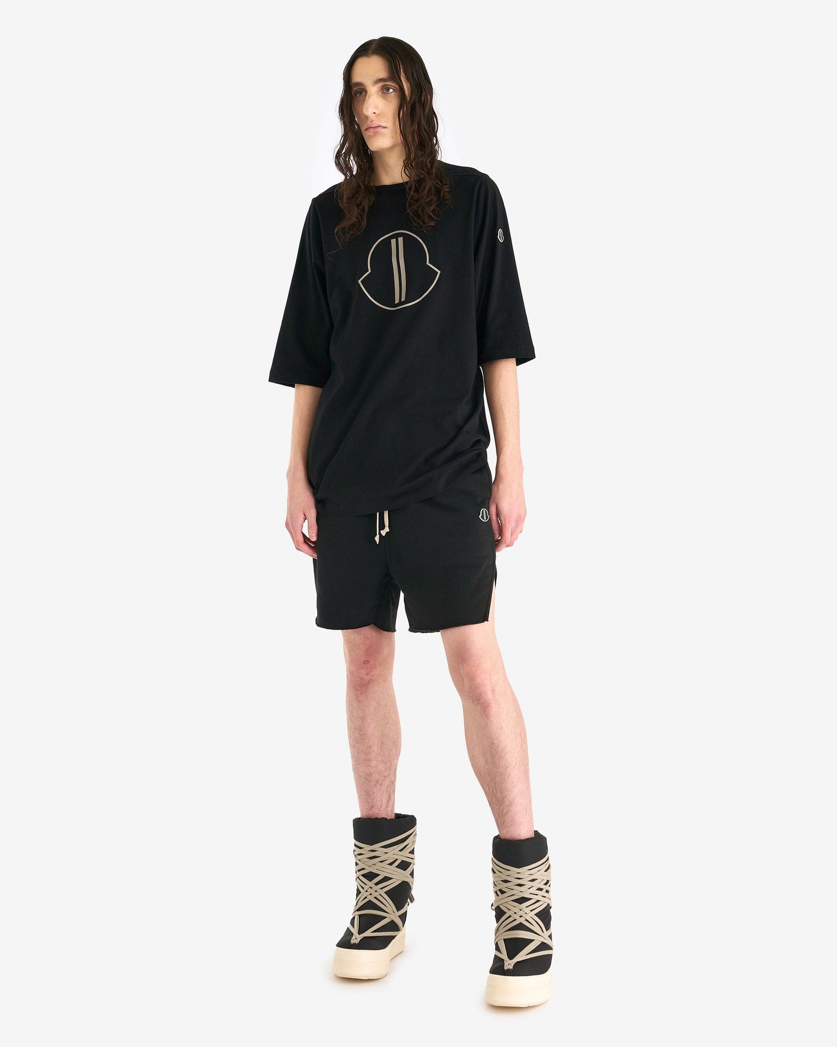 Rick Owens Men's T-Shirts Moncler SS Level T in Black