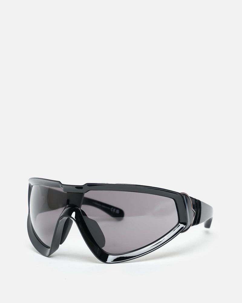 Rick Owens Eyewear O/S Moncler Sunglasses Shiny Wrapid in Black