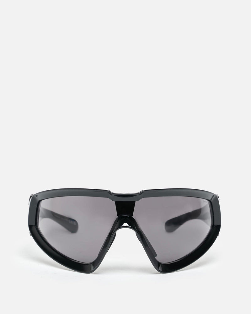 Rick Owens Eyewear O/S Moncler Sunglasses Shiny Wrapid in Black