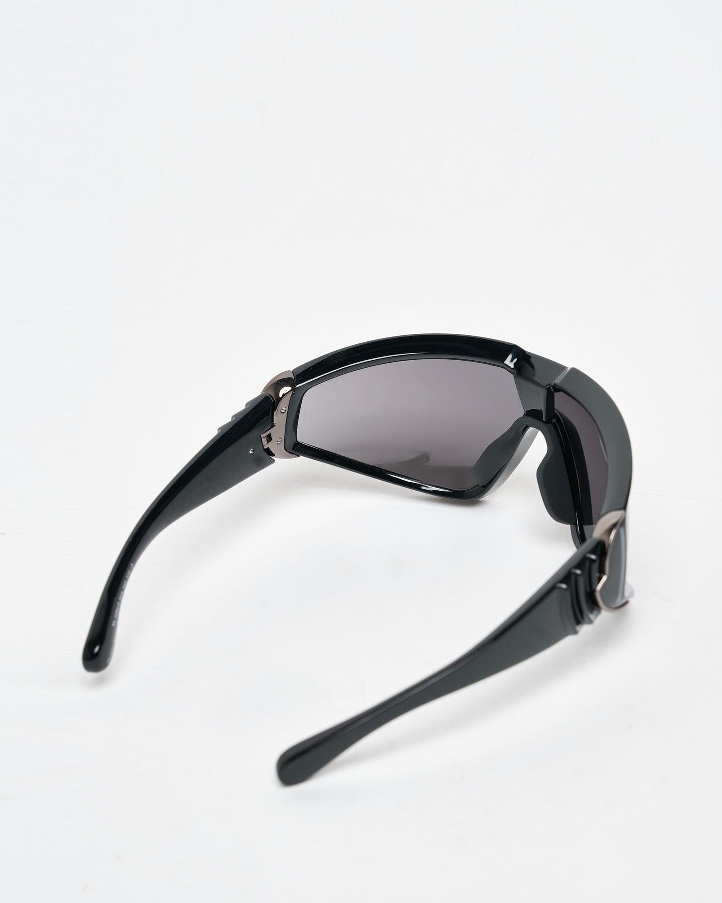 Rick Owens Eyewear O/S Moncler Sunglasses Shiny Wrapid in Black