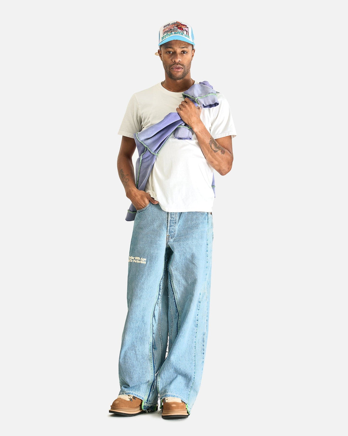 Better With Age Men's Jeans Monroe Triple-Wide Denim Trouser in Indigo