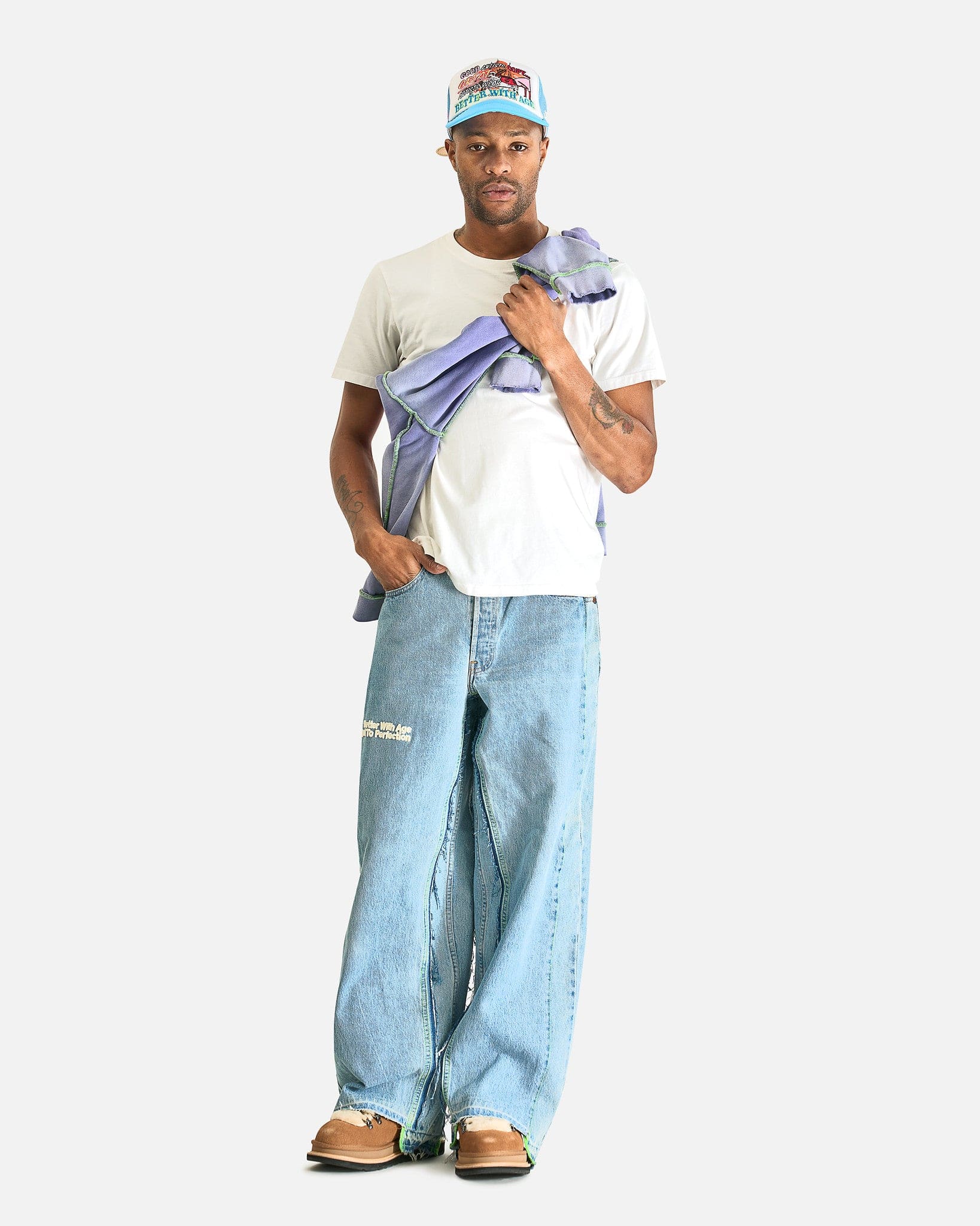 Better With Age Men's Jeans Monroe Triple-Wide Denim Trouser in Indigo