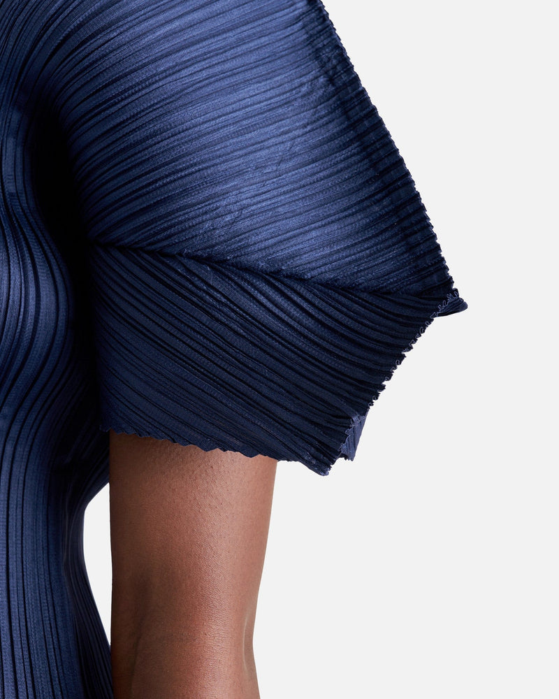 Pleats Please Issey Miyake Women Tops Monthly Colors August Top in Dark Navy