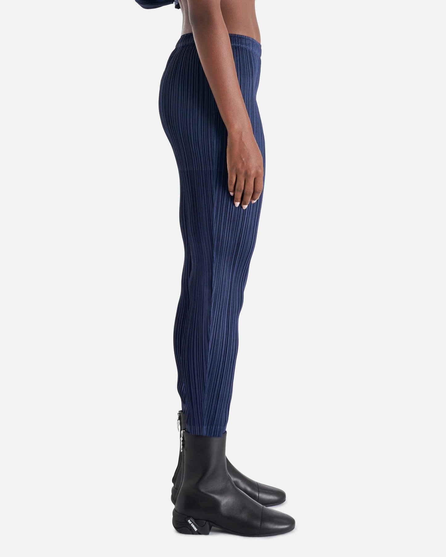 Pleats Please Issey Miyake Women Pants Monthly Colors August Trousers in Dark Navy