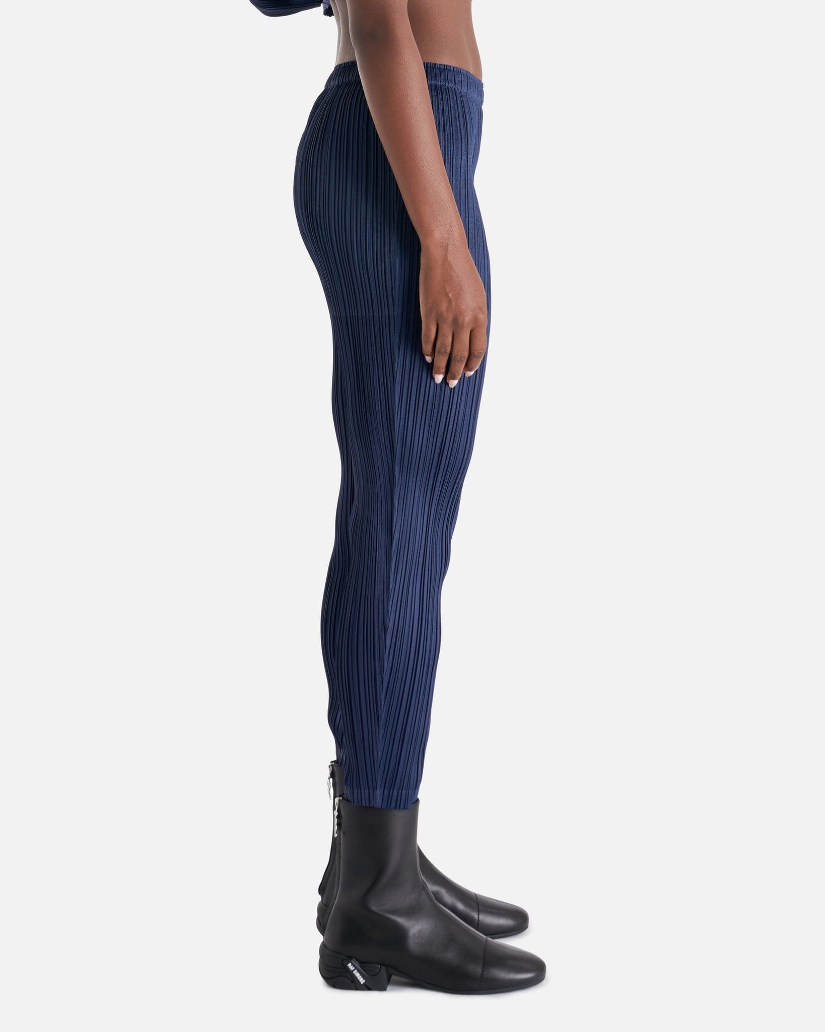Pleats Please Issey Miyake Women Pants Monthly Colors August Trousers in Dark Navy