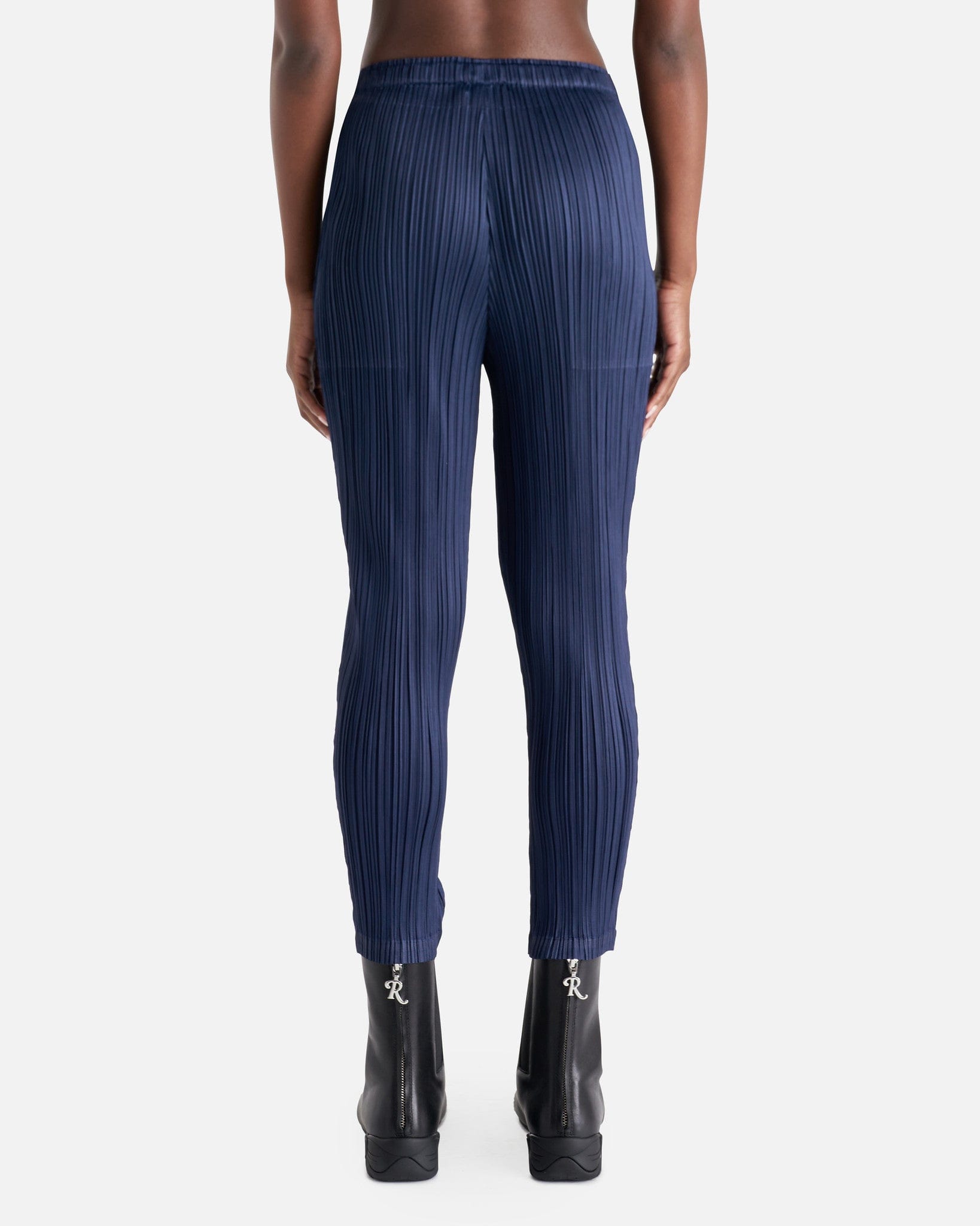 Pleats Please Issey Miyake Women Pants Monthly Colors August Trousers in Dark Navy