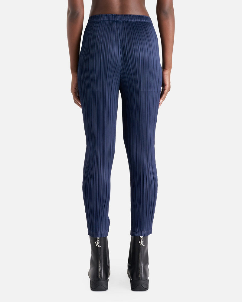 Pleats Please Issey Miyake Women Pants Monthly Colors August Trousers in Dark Navy