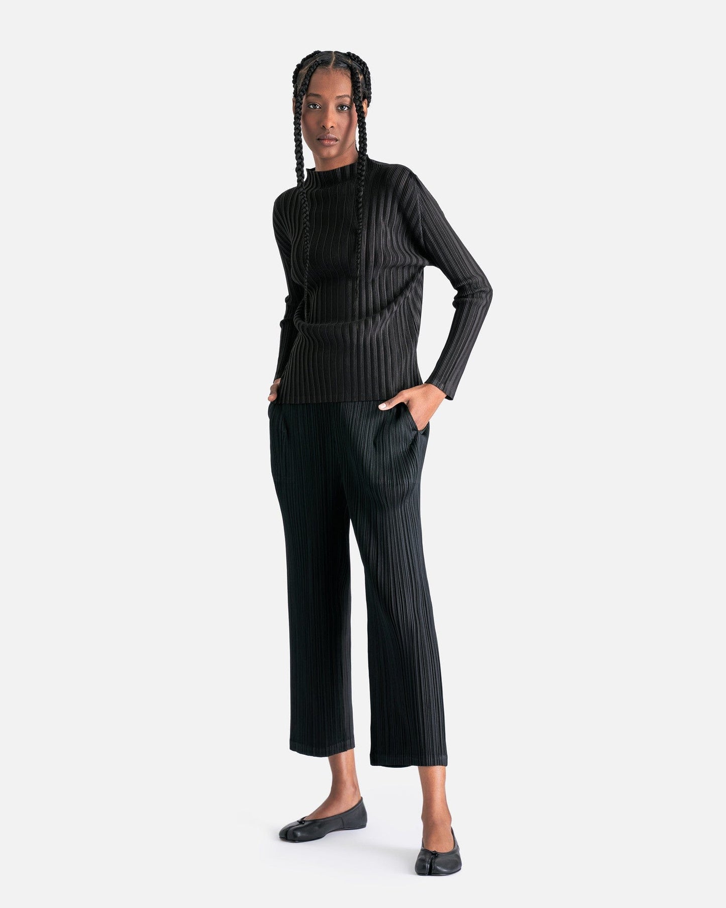 Pleats Please Issey Miyake Women Pants Monthly Colors: February Pants in Black