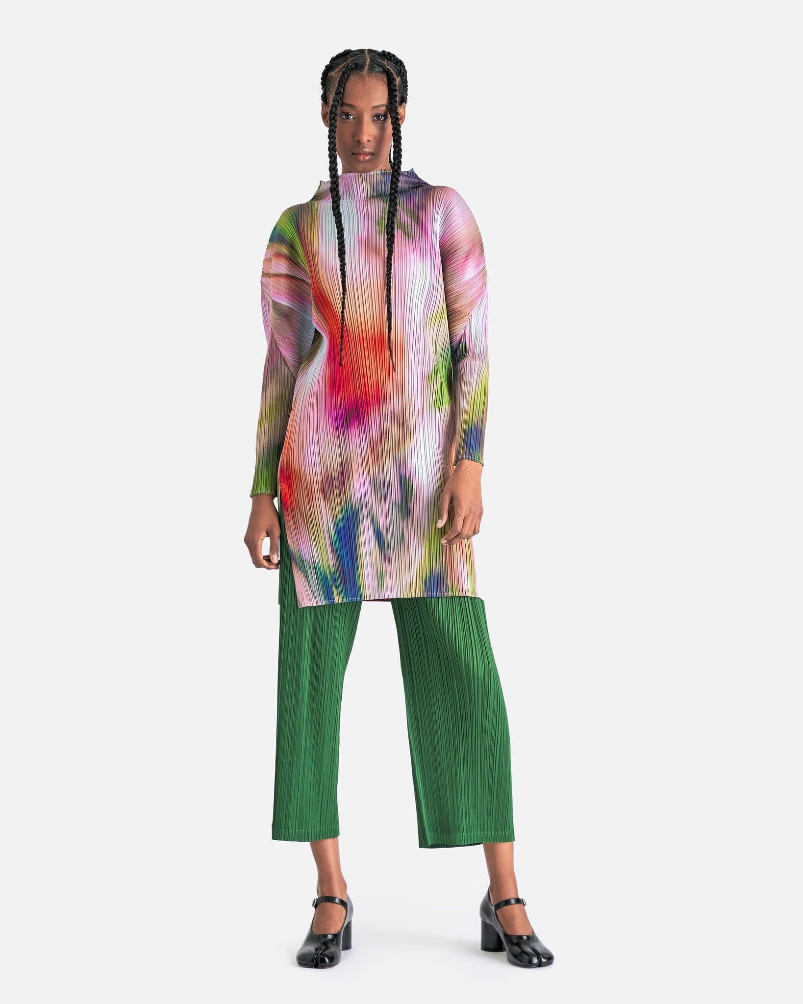 Pleats Please Issey Miyake Women Pants Monthly Colors: February Pants in Green