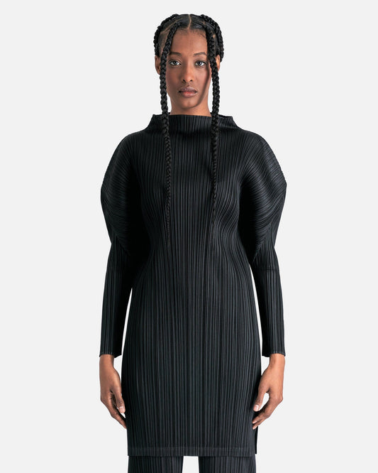 Pleats Please Issey Miyake Women Tops Monthly Colors: February Tunic in Black